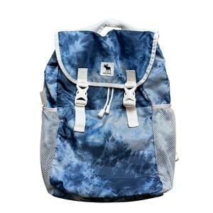 Abercrombie & Fitch Backpack Ripstop New Without Tags Blue Tie Dye Mesh Pockets